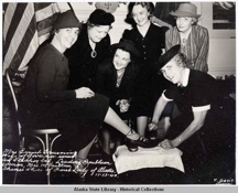 Mrs. Gruening Wins an Election Bet: Republican Women Shine Her Shoeshttp://vilda.alaska.edu/cdm4/item_viewer.php?CISOROOT=/cdmg21&CISOPTR=10188&REC=1